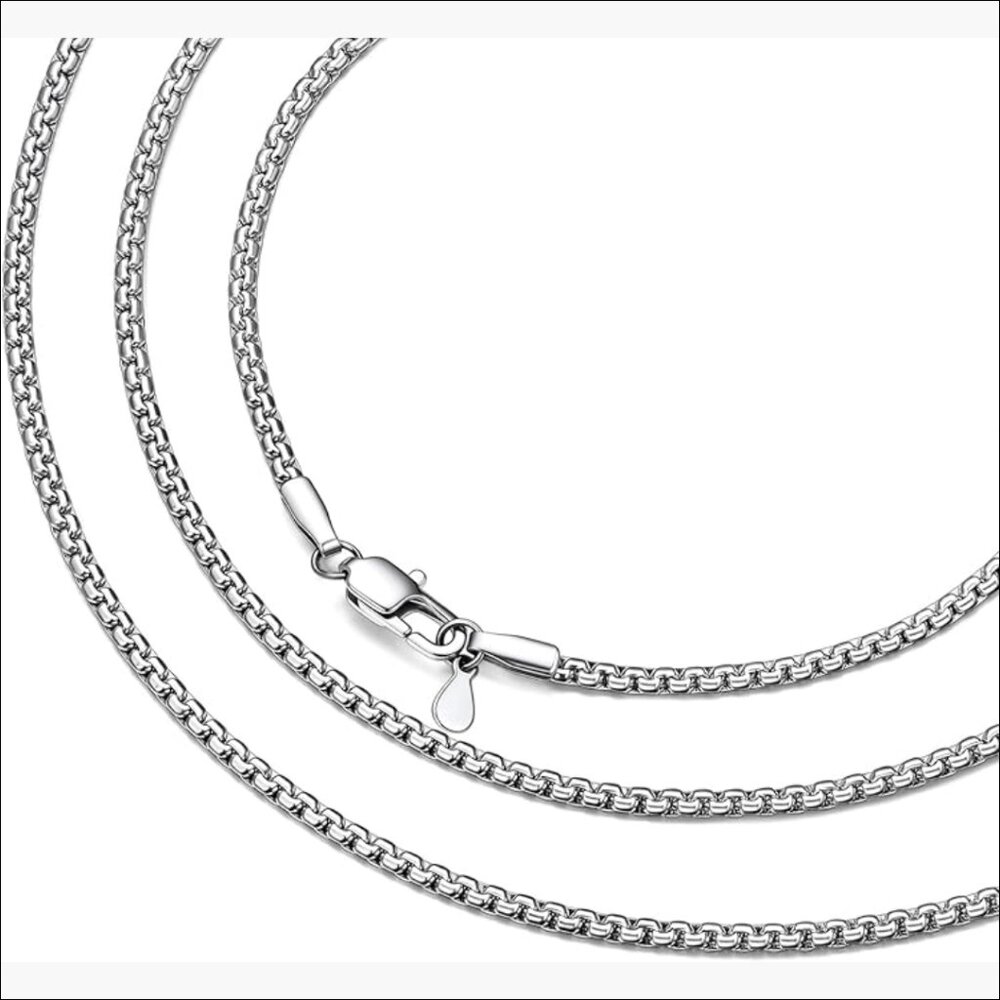 Stainless Steel Chain Necklace, Hypoallergenic, Lobster Clasp, 14-30"